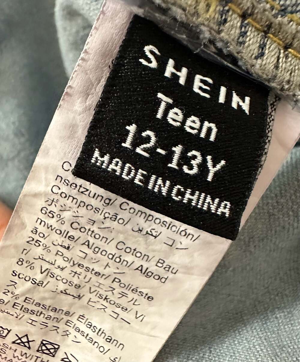 Shein Teen Light Wash Denim Mini Dress - Picture 5 of 5